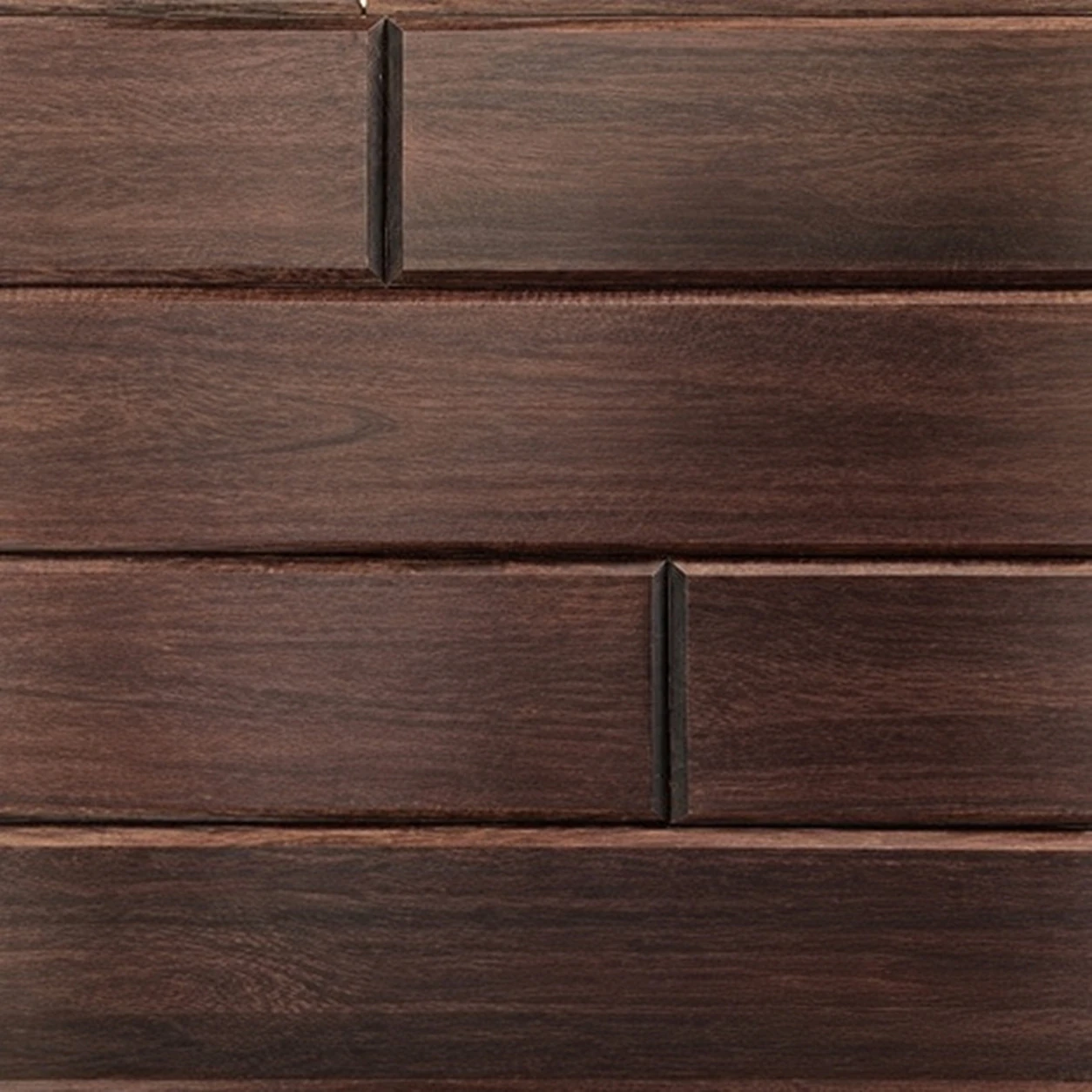 Red Grandis Bordeaux finish boards showing natural variation