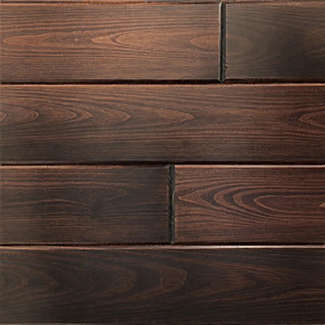 Southern Pine Bordeaux finish boards showing natural variation