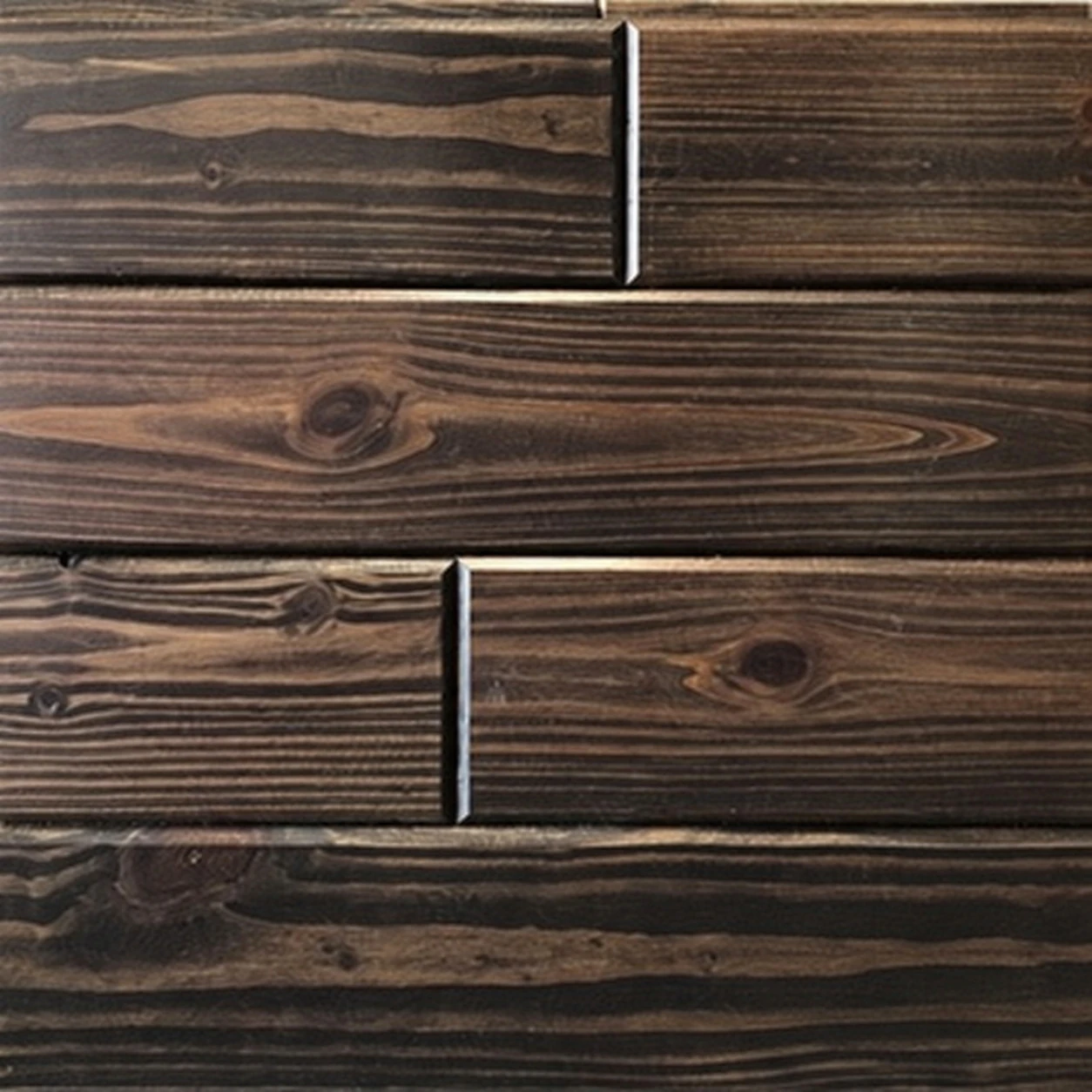 Southern Pine Mocha finish boards showing natural variation