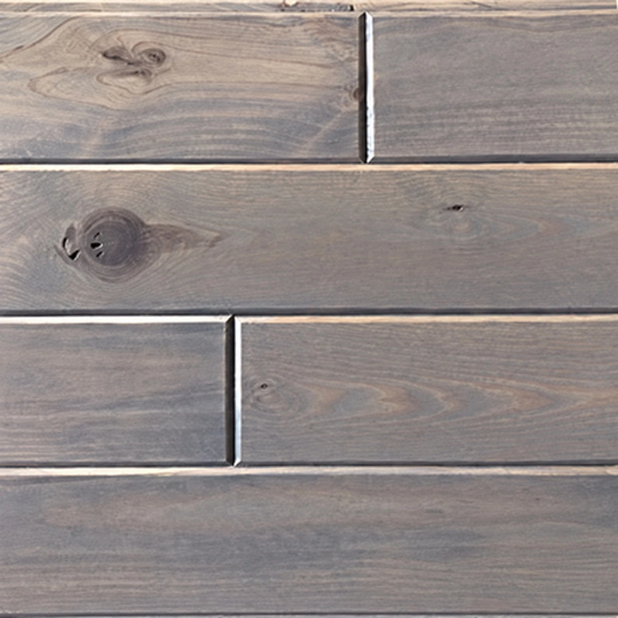 Southern Pine Weathered Grey finish boards showing natural variation