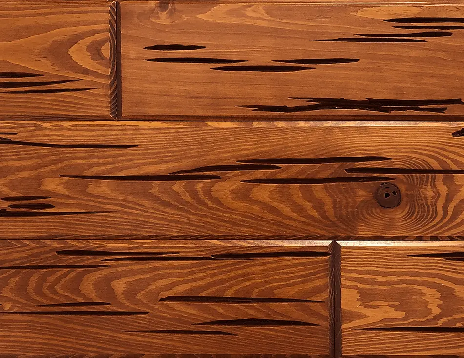 Southern Pine E-Peck Auburn photographed finish board