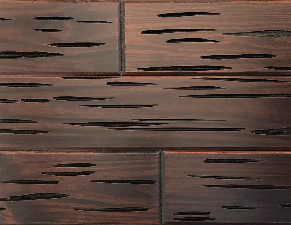 Southern Pine E-Peck Bordeaux photographed finish board